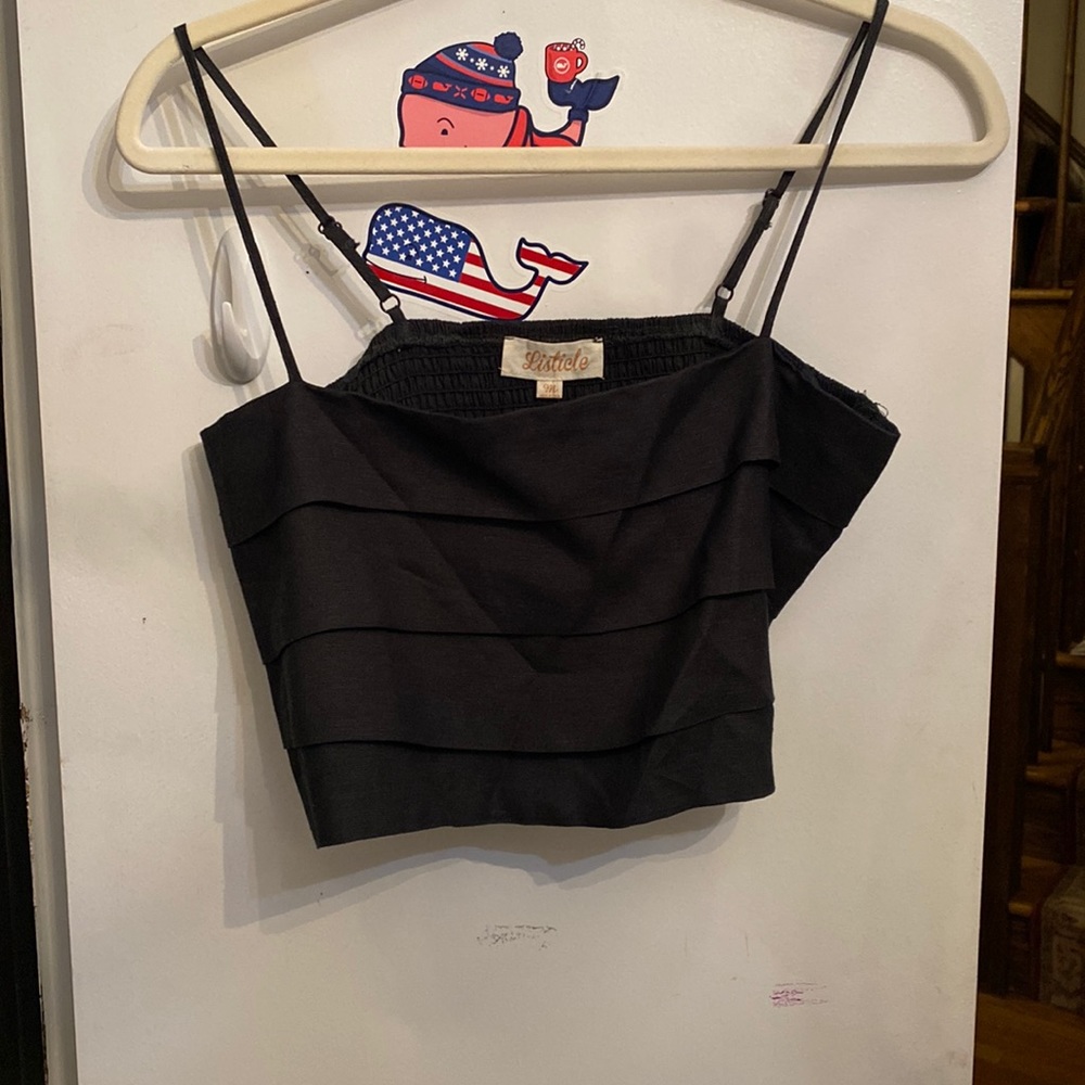 Ruby and Jenna Black Crop Top